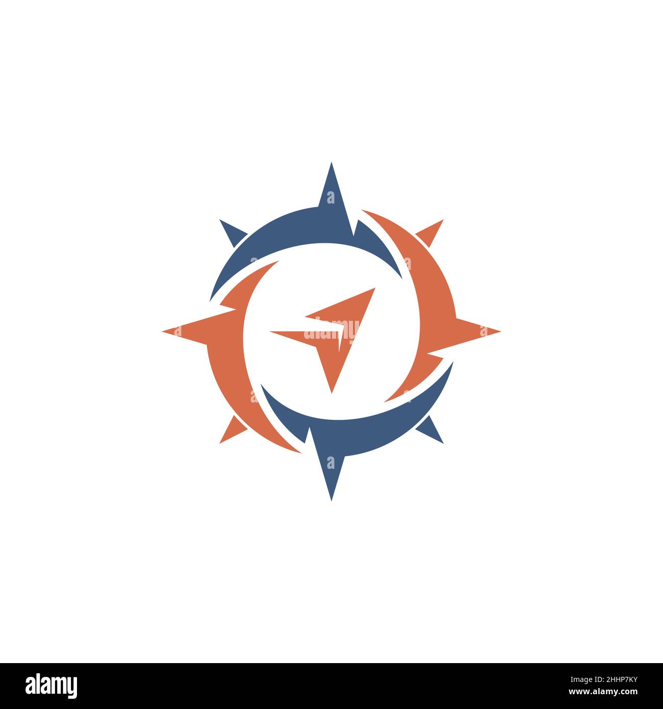 Modernes Kompass-Logo-Icon-Design. Vektorgrafik EPS.8 EPS.10 Stock Vektor