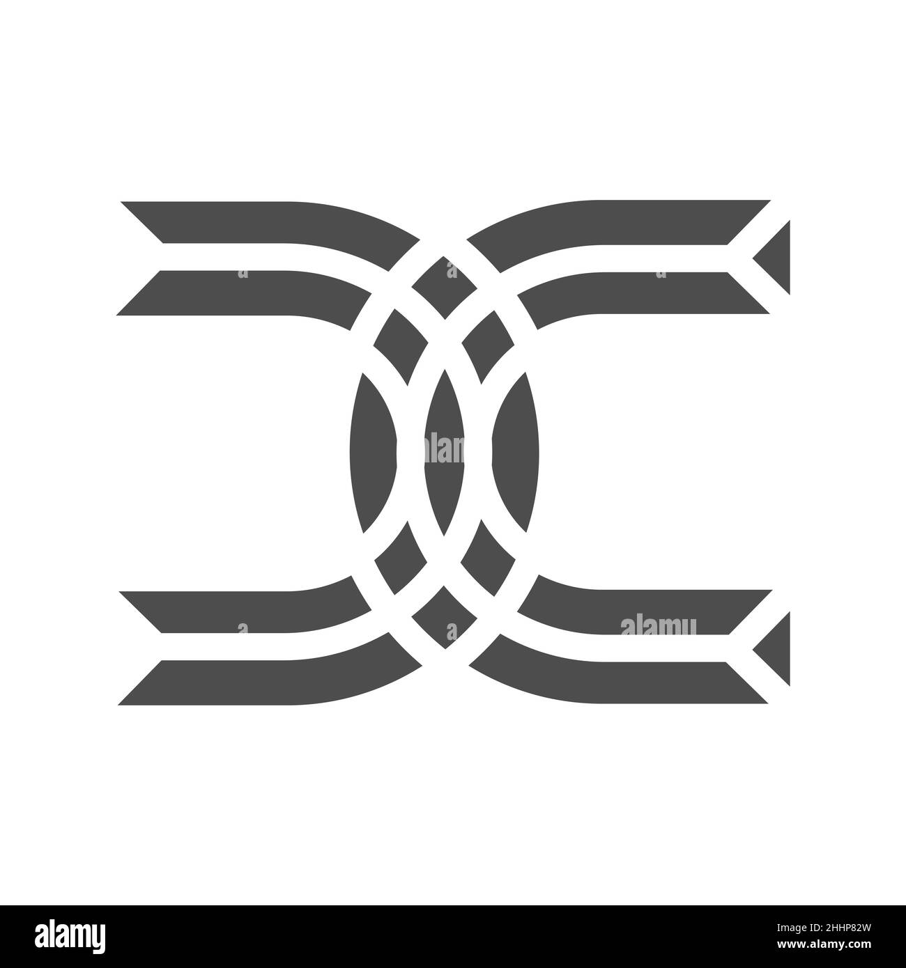 CC-Logo-Vektorvorlage für Monogramm-Symbole. Vektorgrafik EPS.8 EPS.10 Stock Vektor