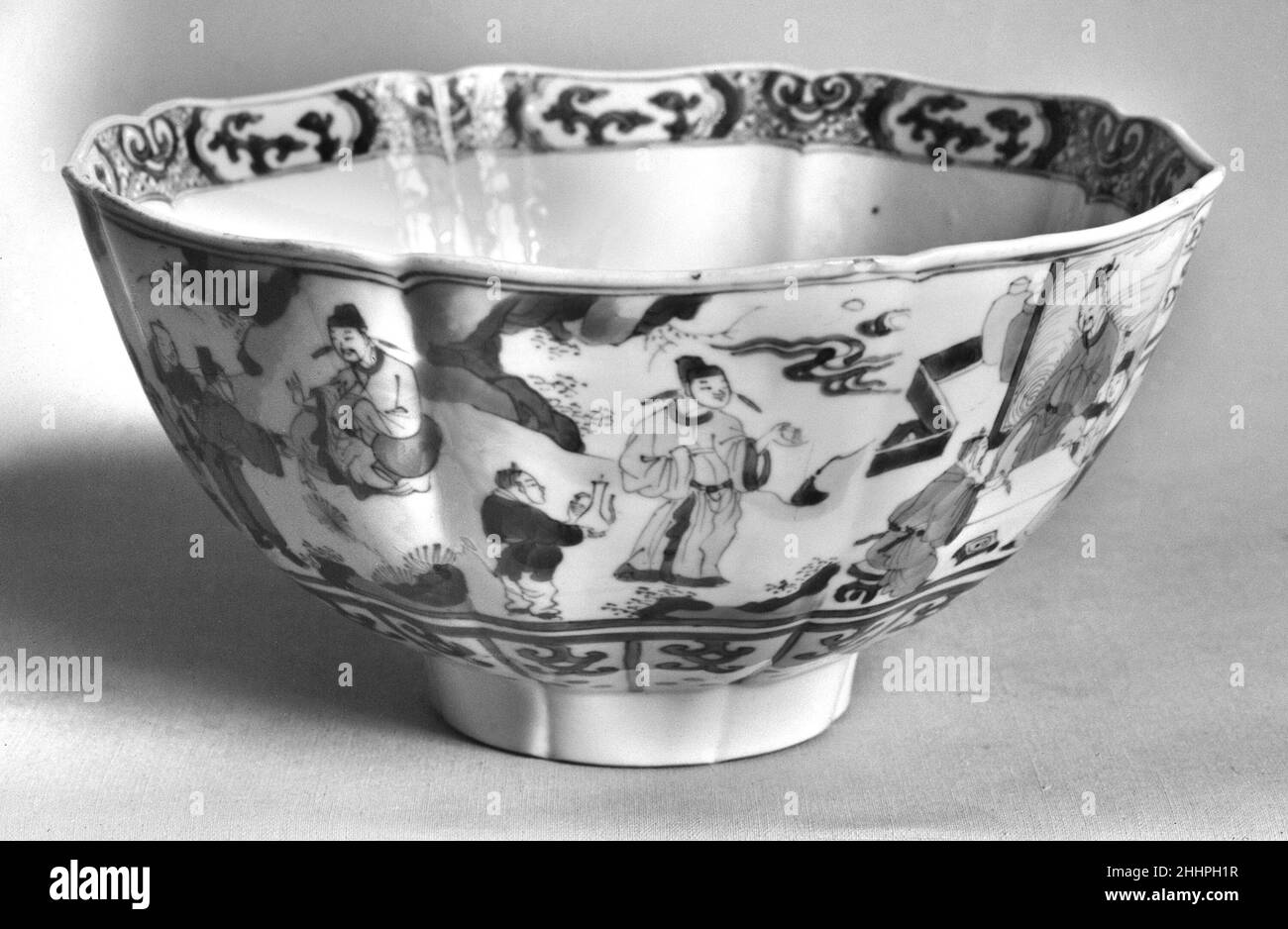 Bowl China. Schüssel. China. Porzellan. Qing-Dynastie (1644–1911), Kangxi-Periode (1662–1722). Keramik Stockfoto