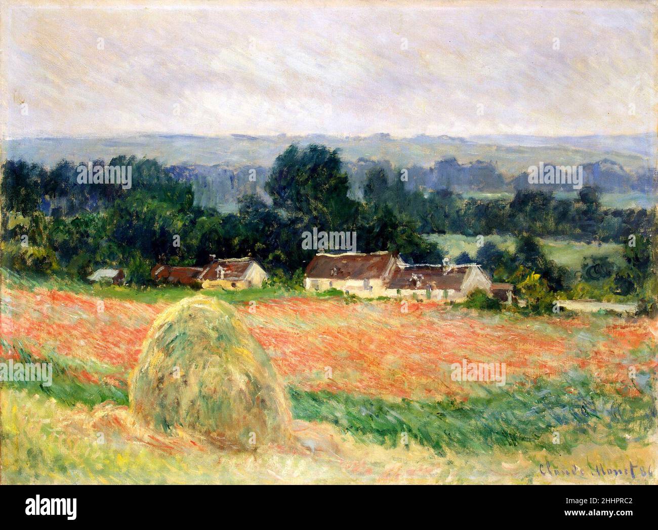 Haystacks in Giverny von Claude Monet (1840-1926), Öl auf Leinwand, 1886 Stockfoto