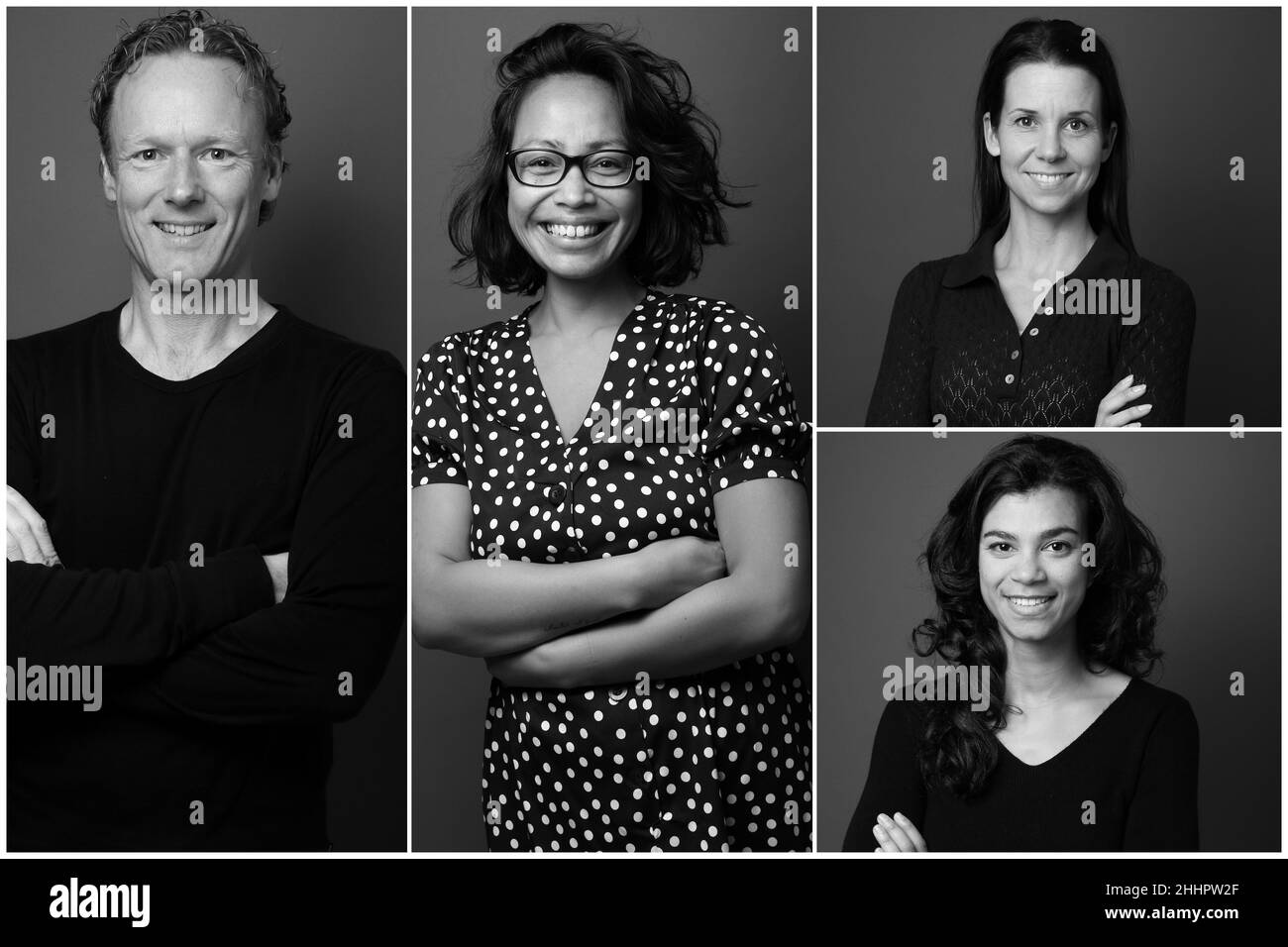 Gruppe von Menschen in einer Collage Stockfoto