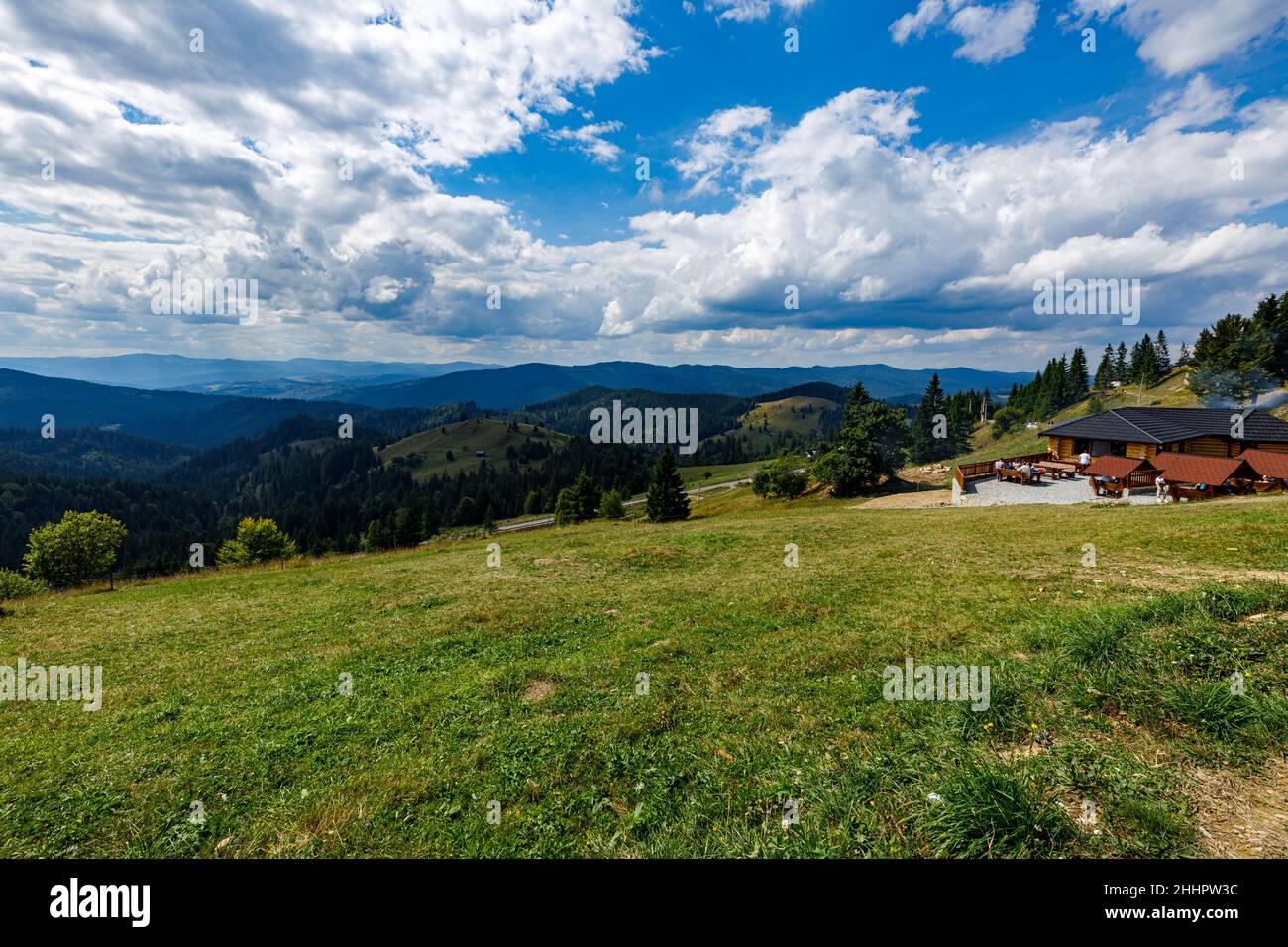 Die Landschaft der Bukowina in Rumänien Stockfoto