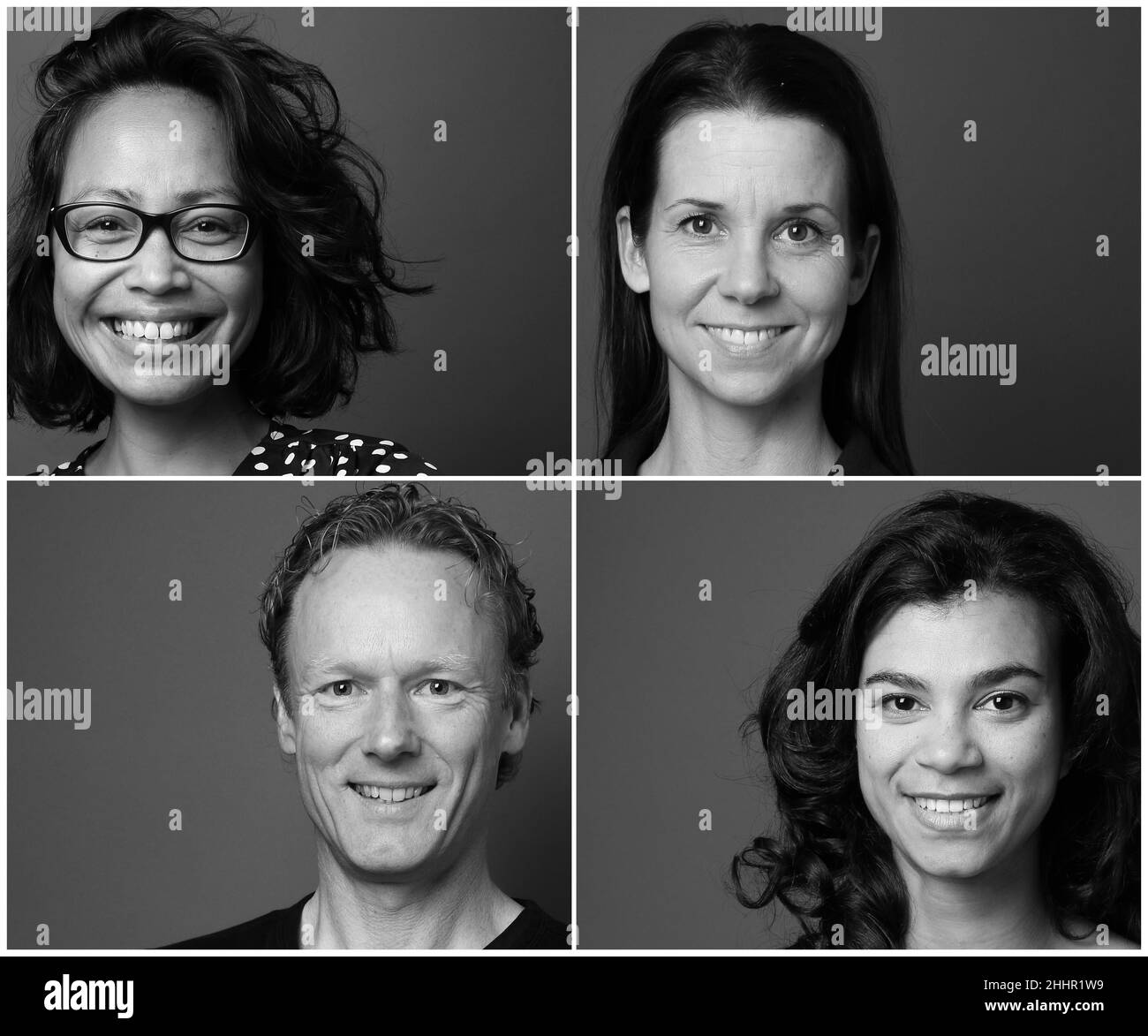 Gruppe von Menschen in einer Collage Stockfoto