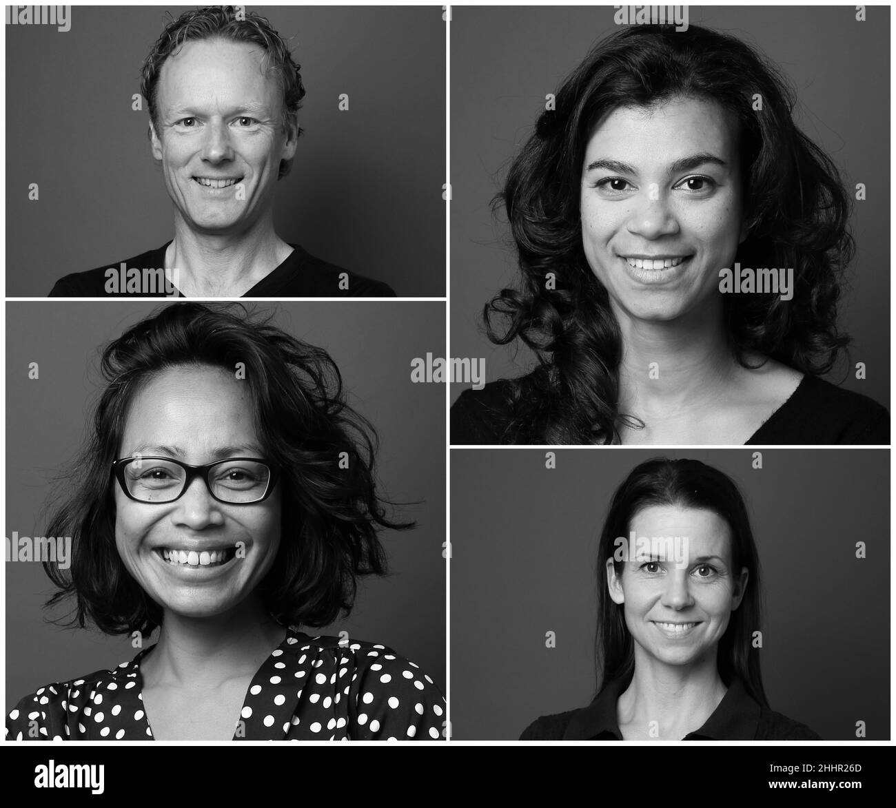 Gruppe von Menschen in einer Collage Stockfoto