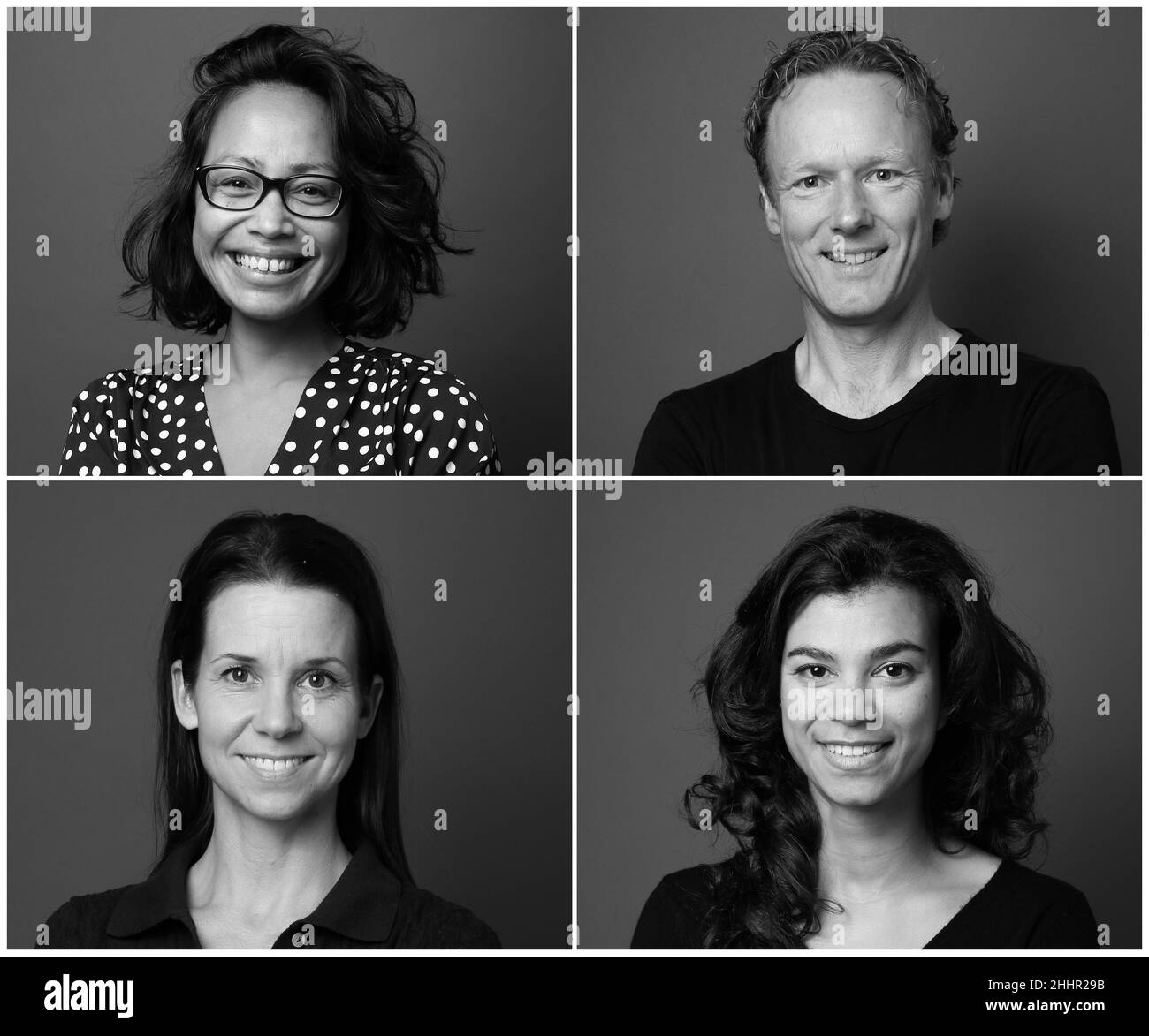 Gruppe von Menschen in einer Collage Stockfoto