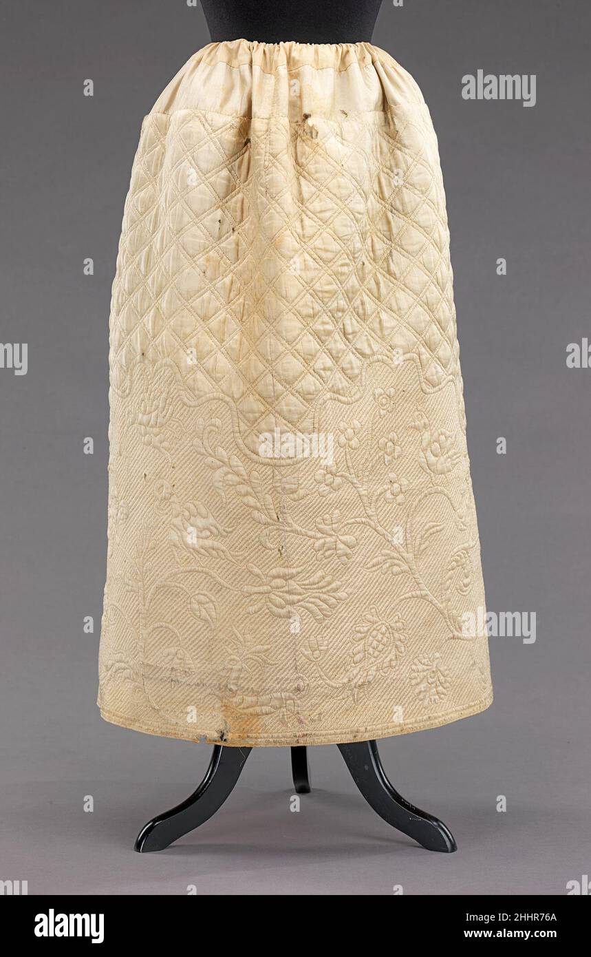 Hochzeit Petticoat vierten Quartal 18th Jahrhundert amerikanisch. Hochzeit Petticoat 159213 Stockfoto