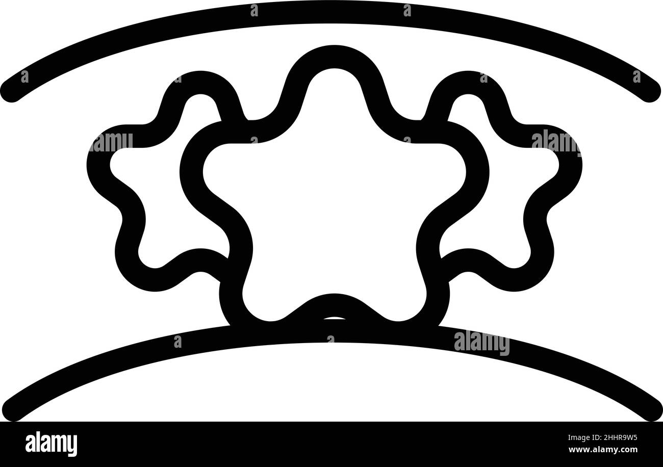 Vektor der Kontur des Symbols „Stars Reward“. Gewinnen Sie Lotterie. Glücklicher Preis Stock Vektor