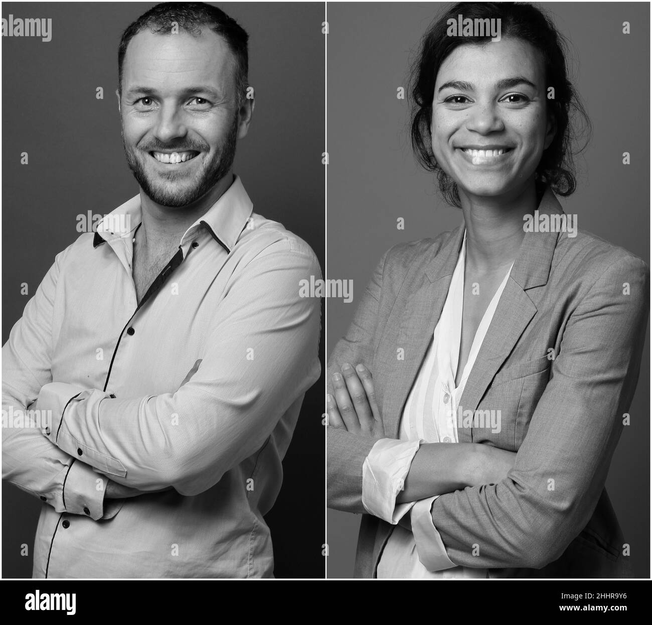 Gruppe von Menschen in einer Collage Stockfoto