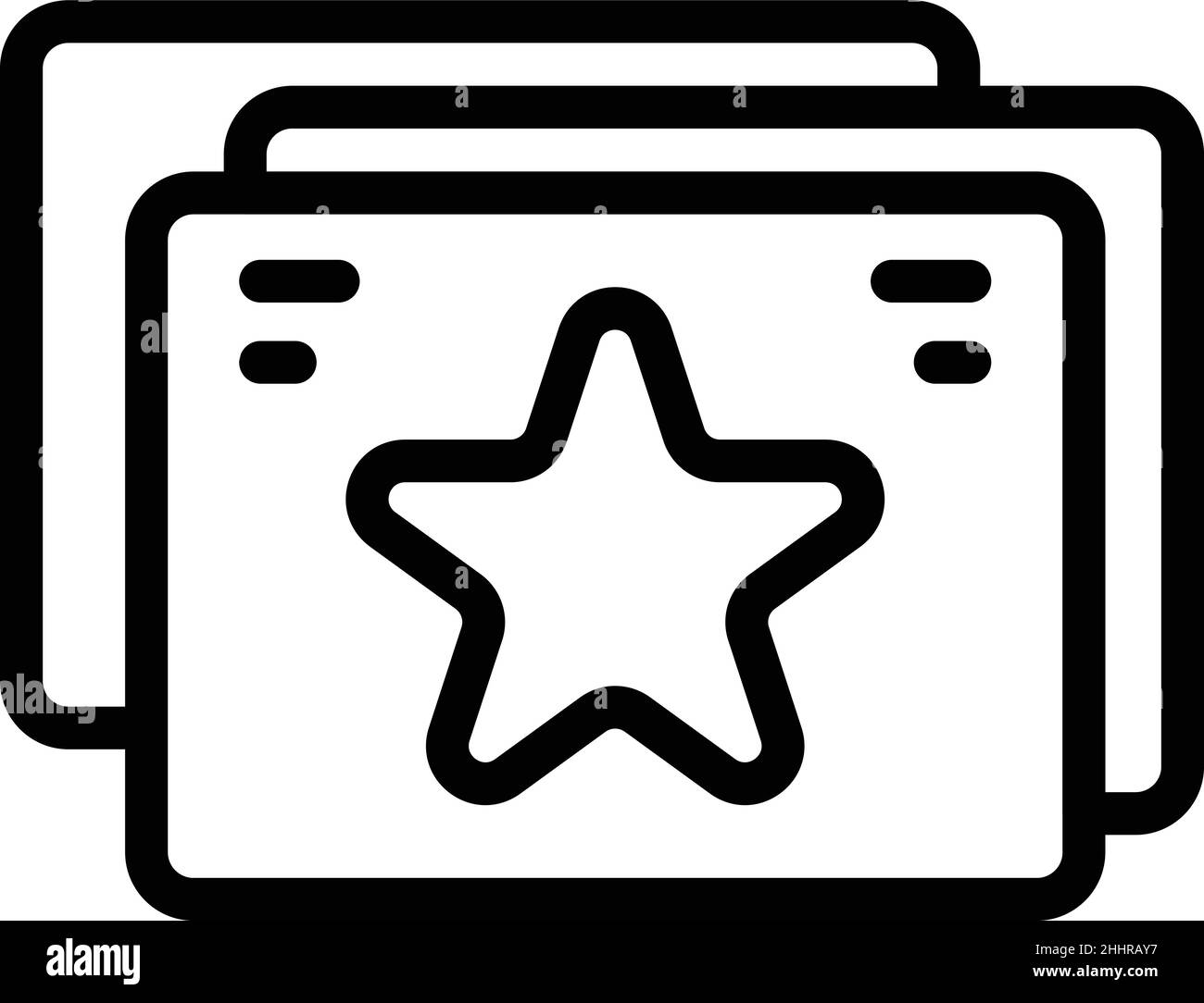 Vektor für die Darstellung des Sternpreissymbols. Gewinnen Sie Lotterie. Gewinnerbox Stock Vektor