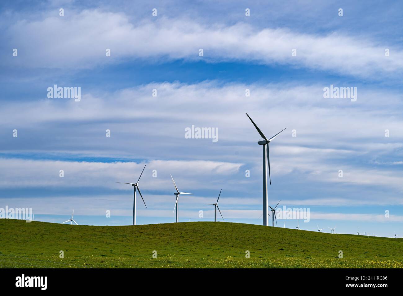 Shiloh Wind Farm, Nordkalifornien Stockfoto