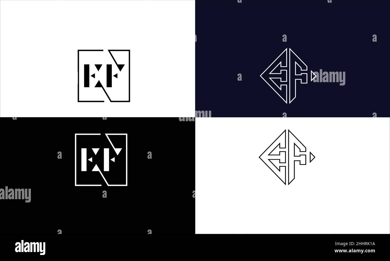 EF, FE Abstract Letters Logo-Monogramm Stock Vektor