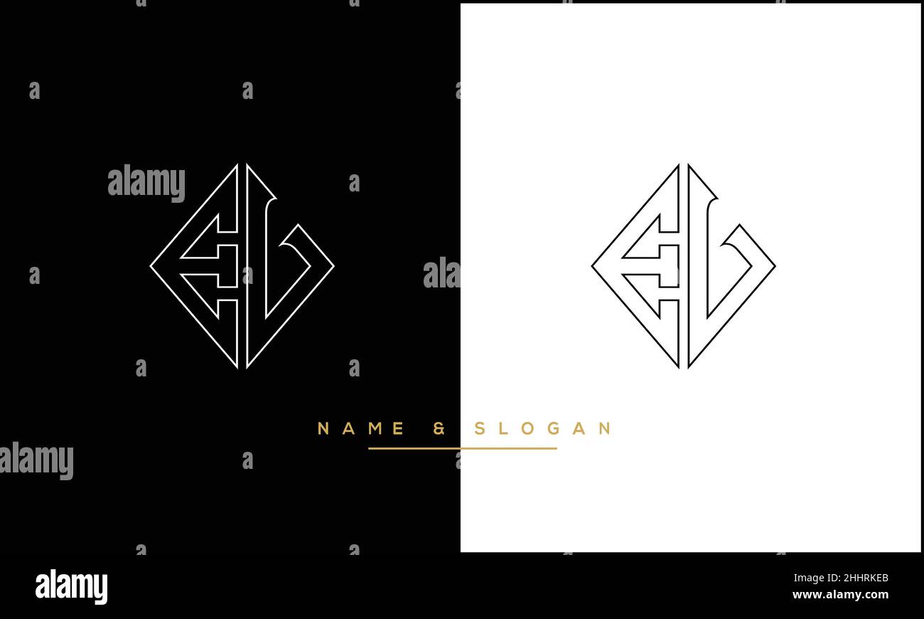 EV, VE Abstract Letters Logo Monogramm Stock Vektor