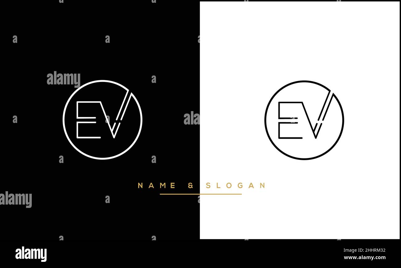 EV, VE Abstract Letters Logo Monogramm Stock Vektor
