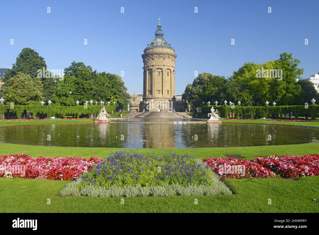 Deutschland, Baden-Württemberg, Mannheim, Friedrichsplatz, Wasserturm Stockfoto