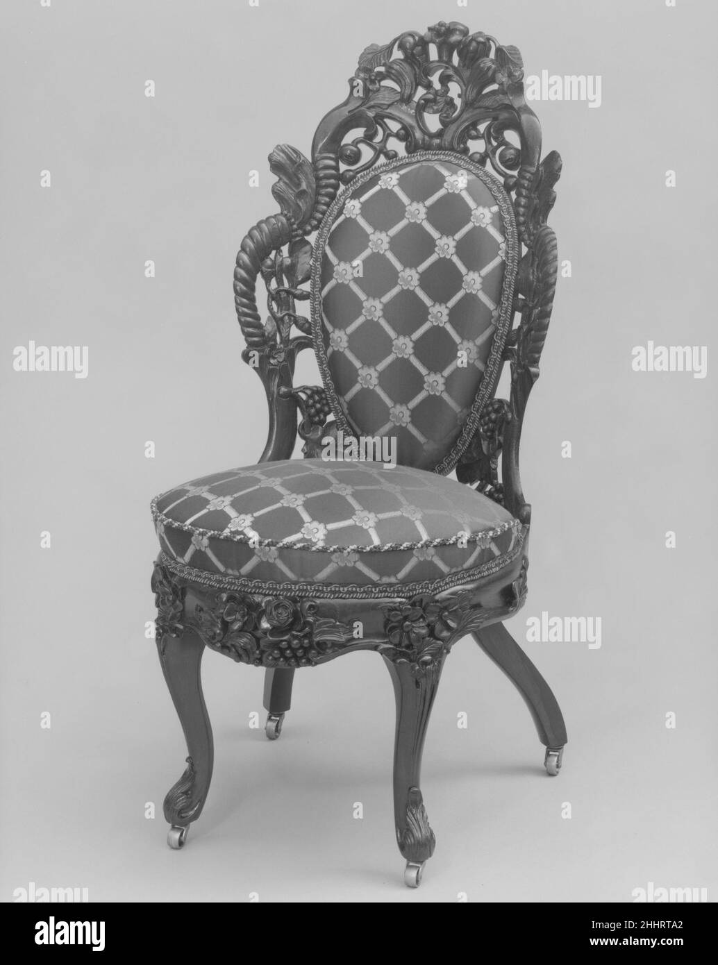 Side Chair 1850–60 zugeschrieben John Henry Belter. Seitenstuhl 1735 Stockfoto