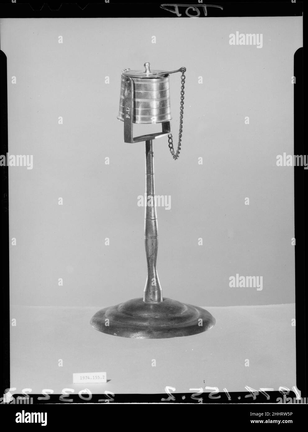 Lampe 1850 Amerikanisch. Lampe. Amerikanisch. 1850. Gusseisen. Hergestellt in Pennsylvania, USA Stockfoto