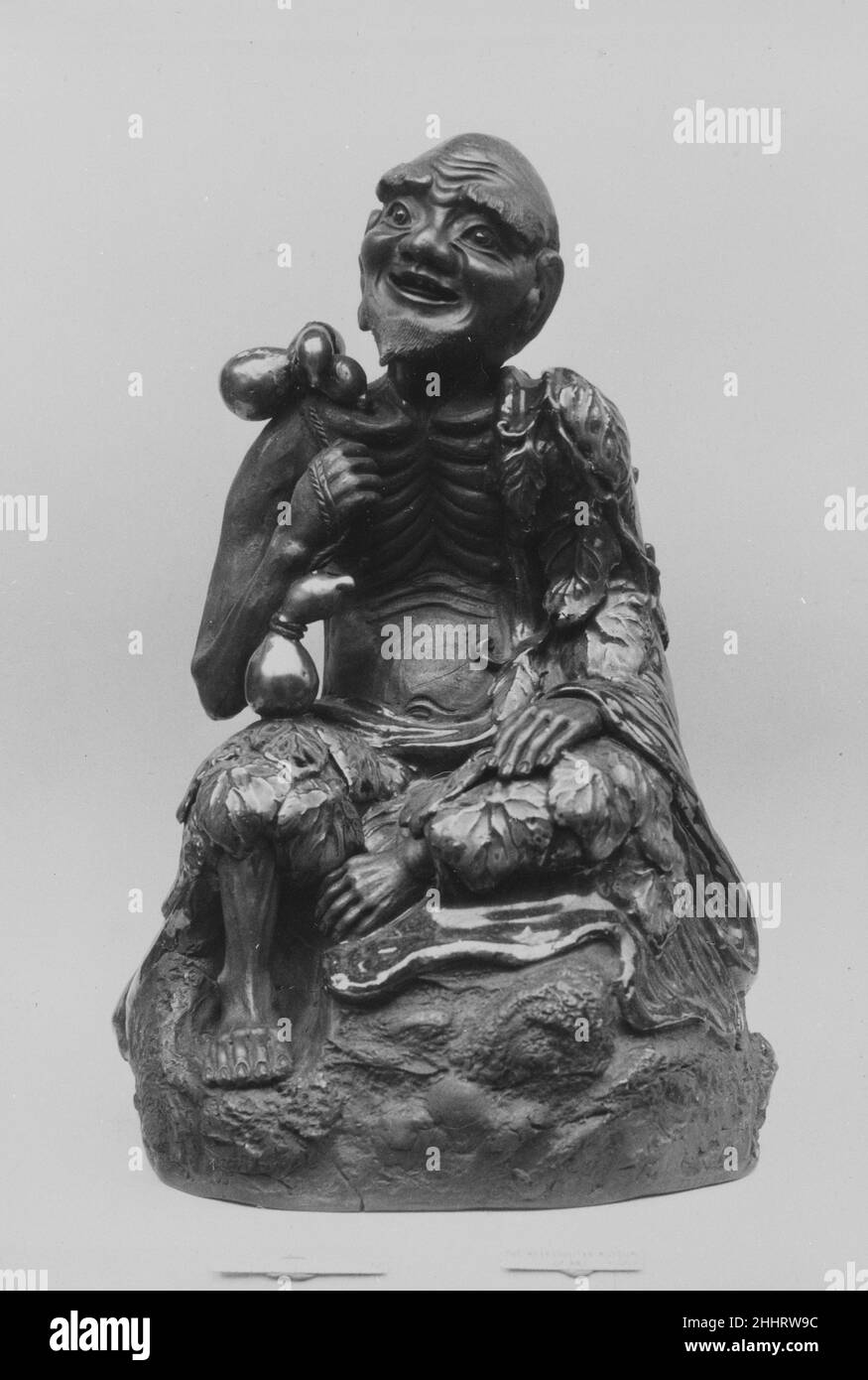 Sennin 1870 Japan. Sennin. Japan. 1870. Keramik, teilweise unglasiert; das Kostüm in rotbrauner Glasur (Takatori-Ware). Meiji-Periode (1868–1912). Keramik Stockfoto