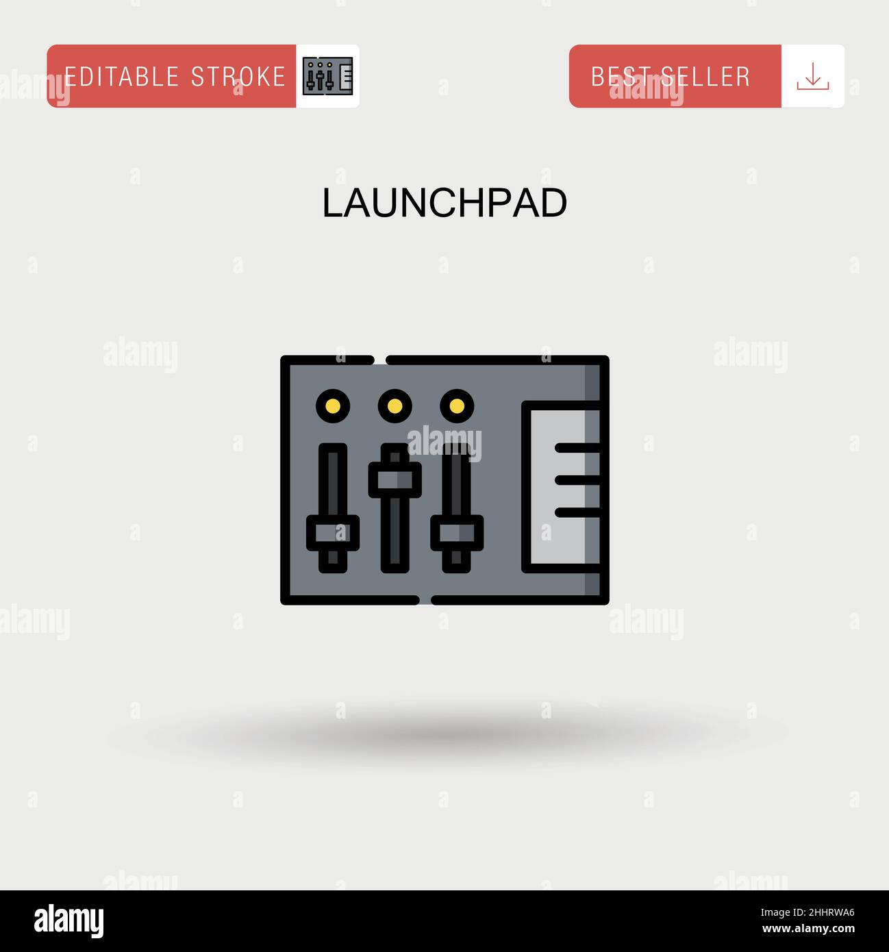 Einfaches Vektorsymbol für Launchpad. Stock Vektor