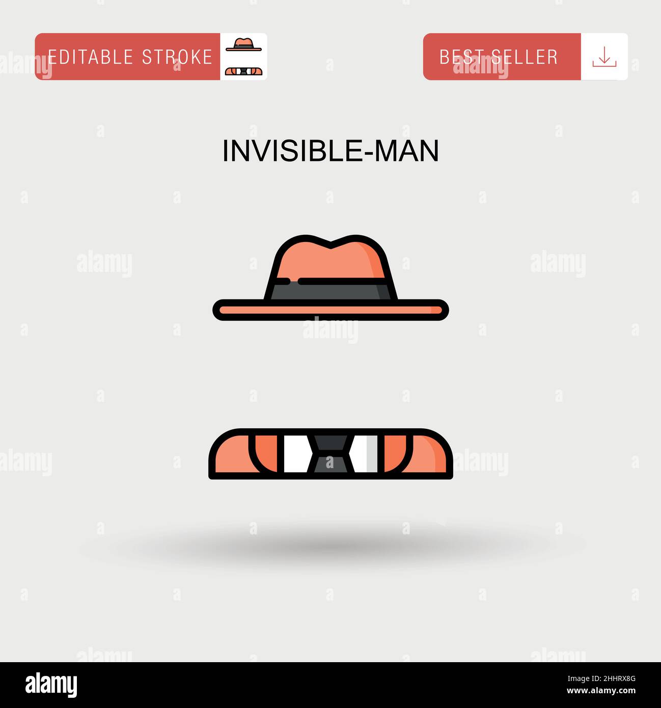 Unvisible-man einfaches Vektor-Symbol. Stock Vektor