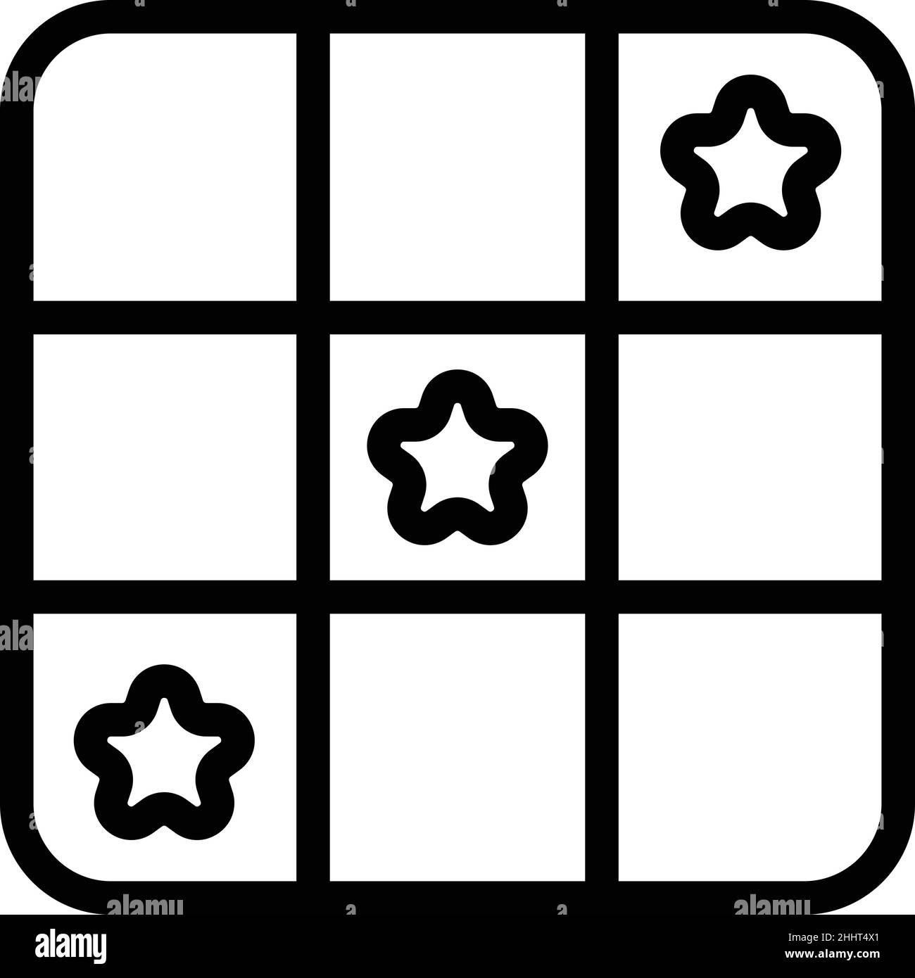 Lotto-Tabelle Symbol Umriss Vektor. Verlosung. Gewinnerbox Stock Vektor