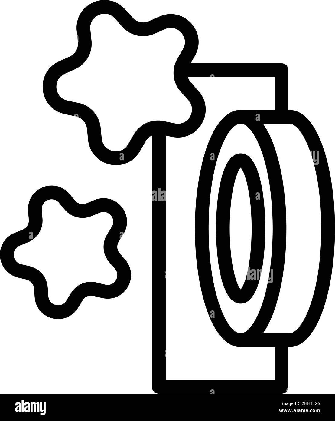 Casino Event Symbol Umriss Vektor. Verlosung des Preises. Gewinner-Bingo Stock Vektor