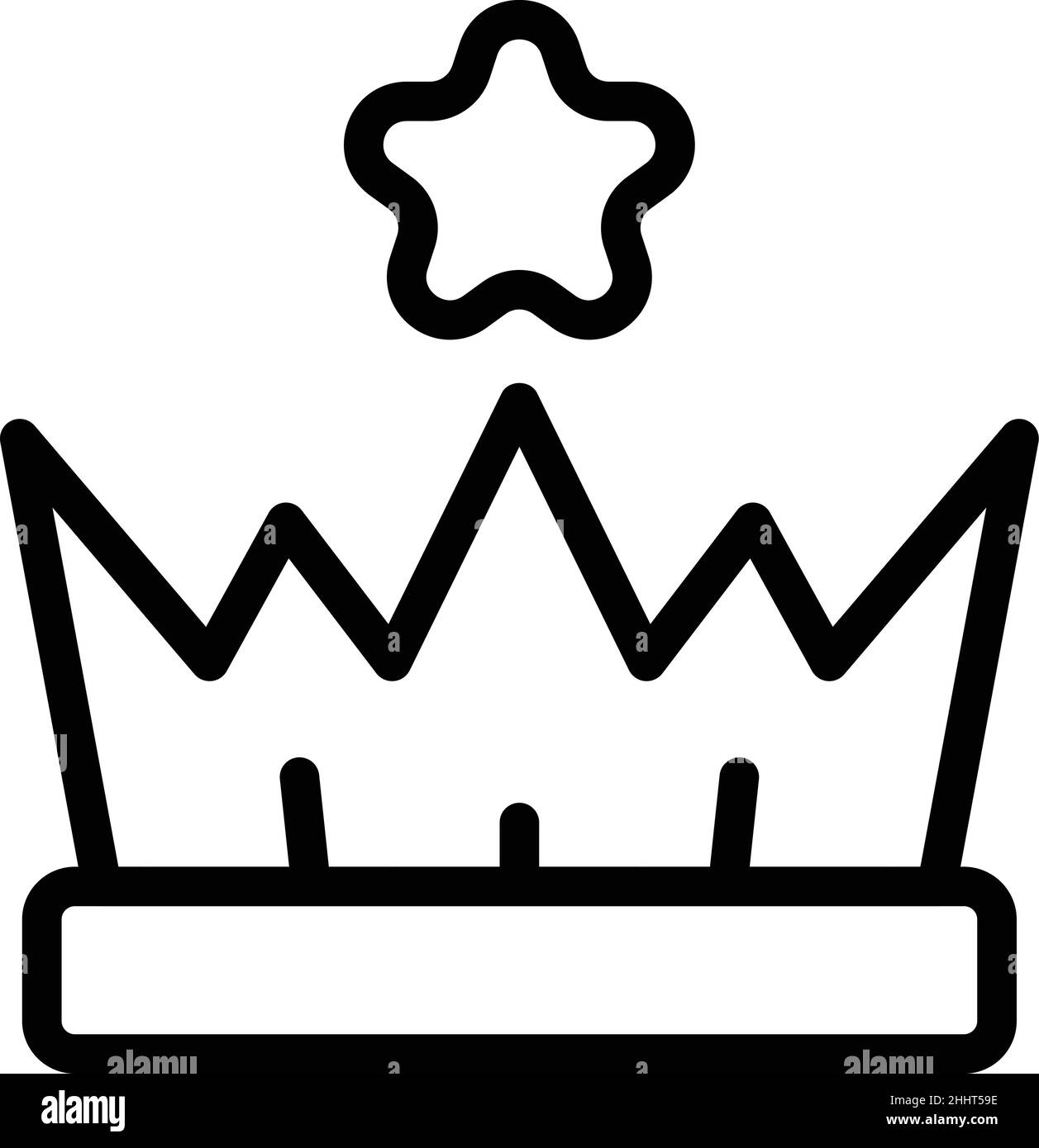 Vektorgrafik für die Darstellung des Kronpreis-Symbols. Gewinnen Sie Lotterie. Gewinner der Box Stock Vektor