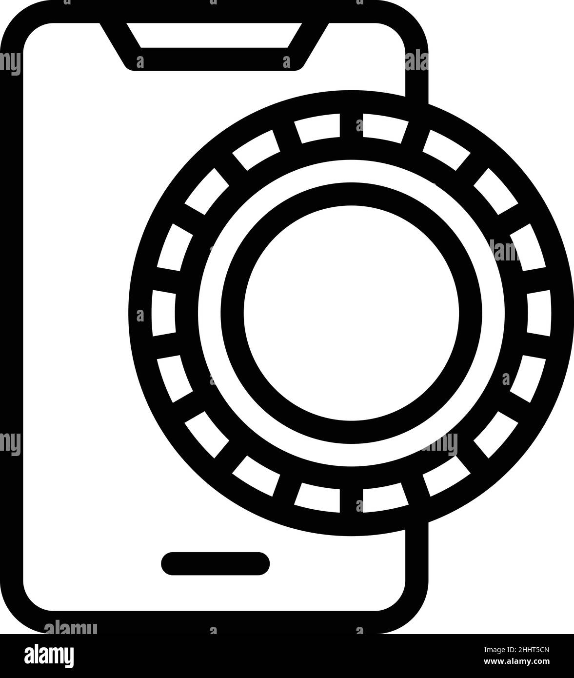 Online-Vektor des Smartphone-Preissymbols. Gewinnen Sie Lotterie. Glücksfall Stock Vektor