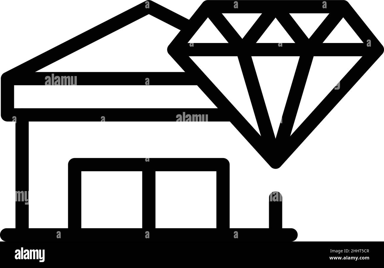 Vektorgrafik für den Diamantsymbol. Gewinnen Sie Lotterie. Gewinner-Belohnung Stock Vektor