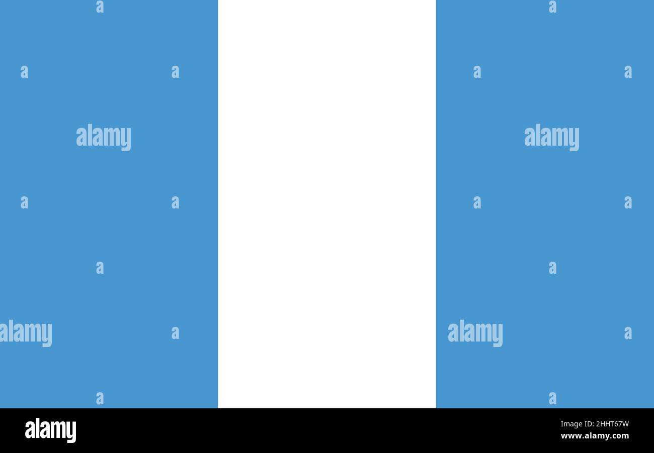 Flagge Guatemalas. Zivile Vektorflagge mit offiziellen Farben und korrektem Verhältnis Stock Vektor