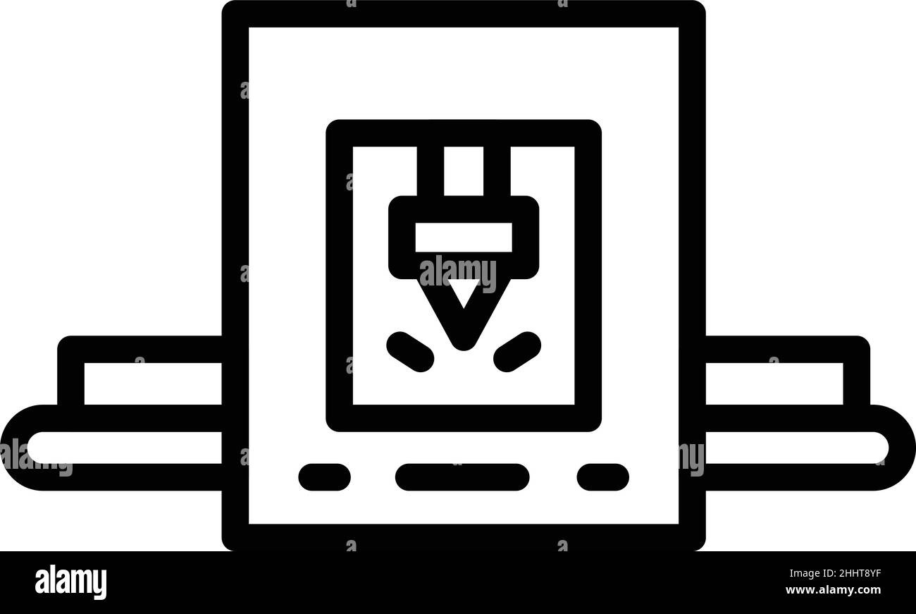 Umrissvektor für Aluminium-Bohrer-Symbol. Autorad. Legiertes Chrom Stock Vektor