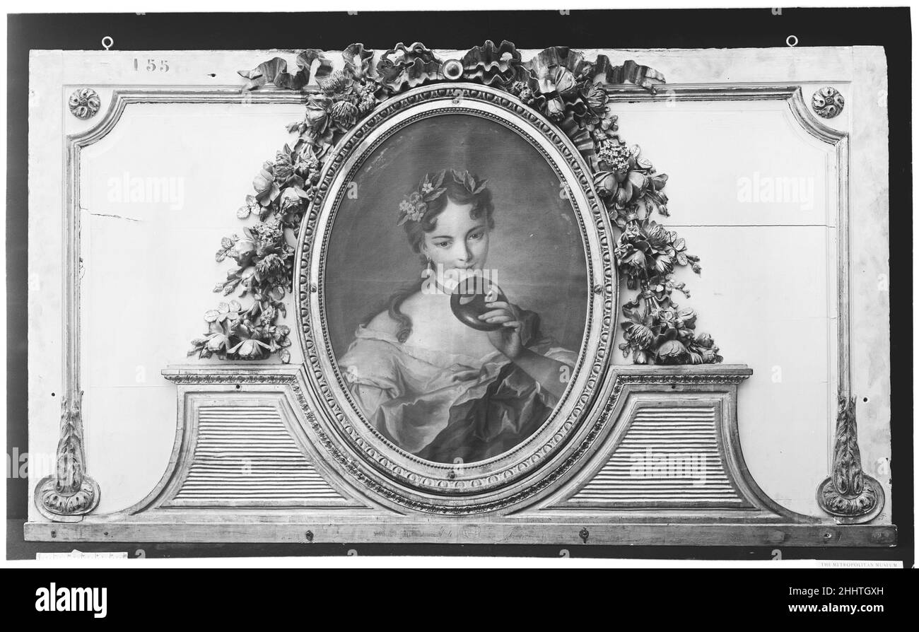 Frau mit Maske (einer von einem Set) 1770–90 Französische Malerin Französisch. Frau mit einer Maske (einer aus einem Set). Französischer Maler, ca. 1775. Französisch. 1770–90. Öl auf Leinwand. Gemälde-Dekorativ Stockfoto