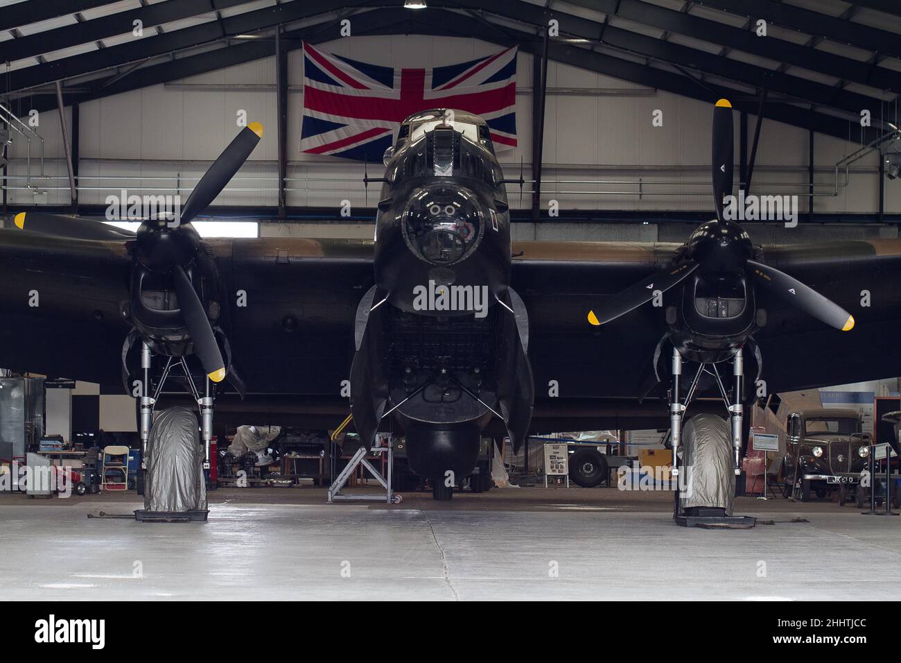 Lancaster im Lincolnshire Aviation Heritage Museum Stockfoto