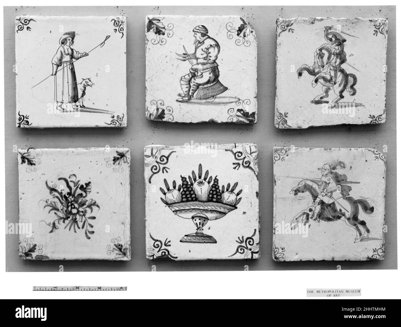 Kachel ca. 1635 Niederländisch, Holland. Kachel. Niederländisch, Holland. Ca. 1635. Zinnglasierte Steingut. Keramik-Keramik Stockfoto