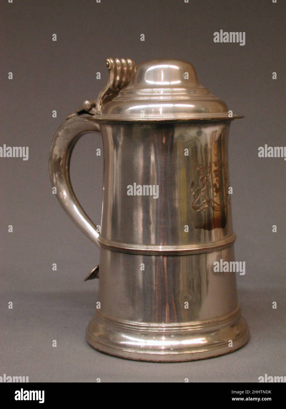 TANKARD Ca. 1790 British, Sheffield. Tankard Britisch, Sheffield. Ca. 1790. Sheffield-Platte. Metallbearbeitung - Silberplatte Stockfoto