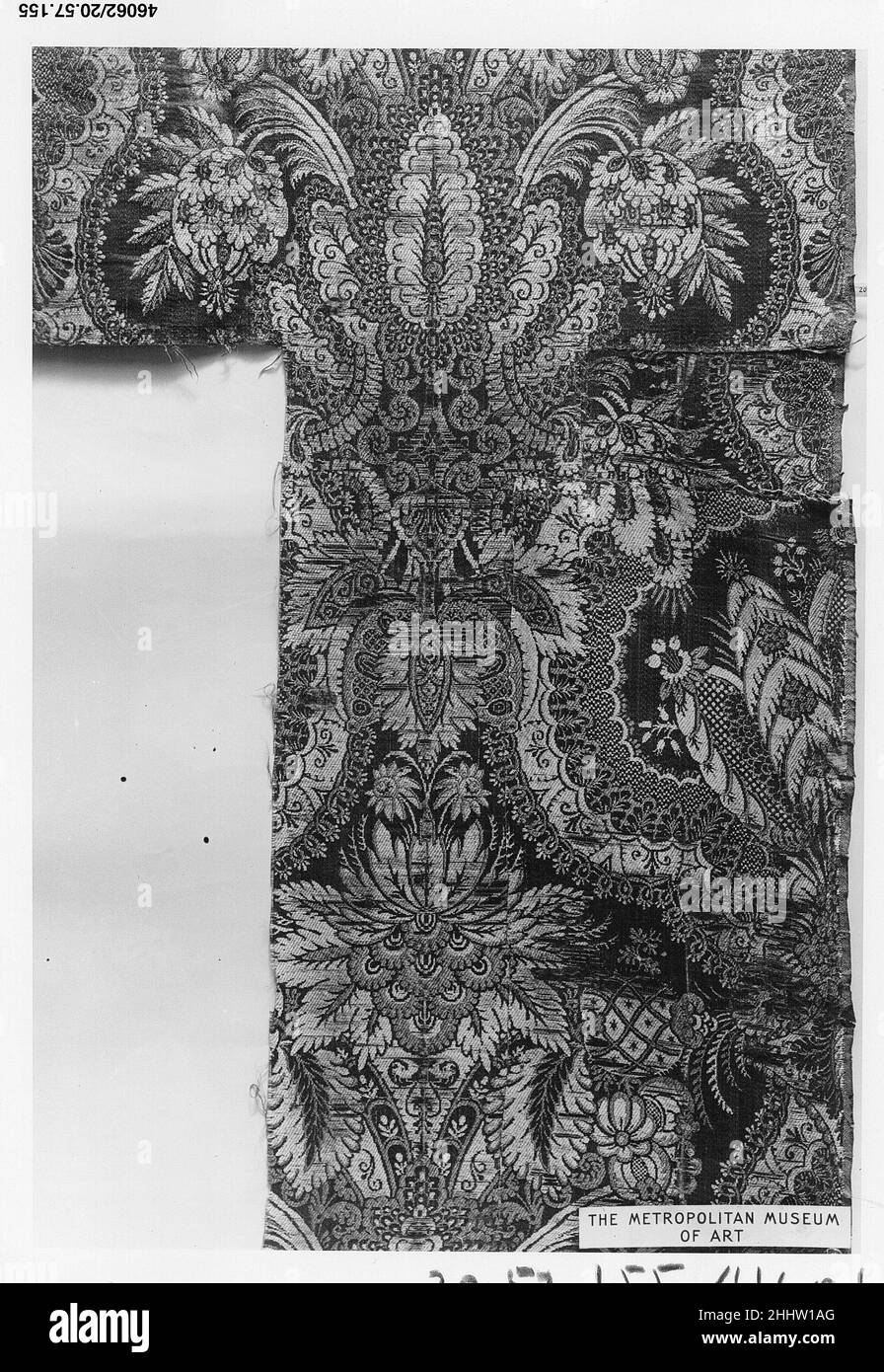 Stück ca. 1720 Französisch oder Italienisch. Stück. Französisch oder Italienisch. Ca. 1720. Seide. Textilien – Woven Stockfoto