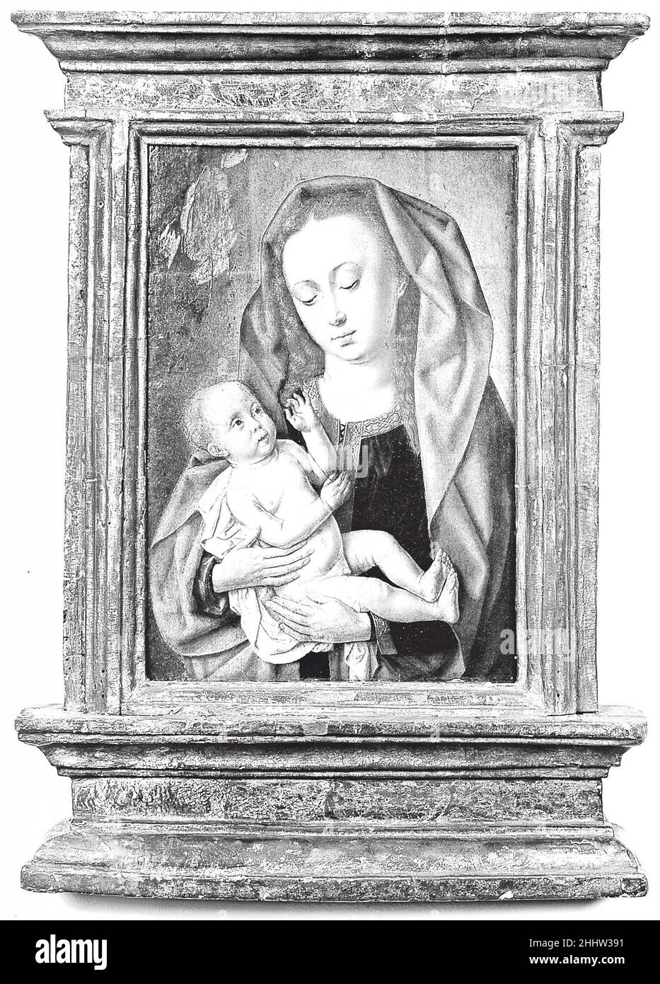 Tabernakel Rahmen 16th Jahrhundert Spanisch. Tabernakelrahmen. Spanisch. 16th Jahrhundert. Walnuss. Rahmen Stockfoto