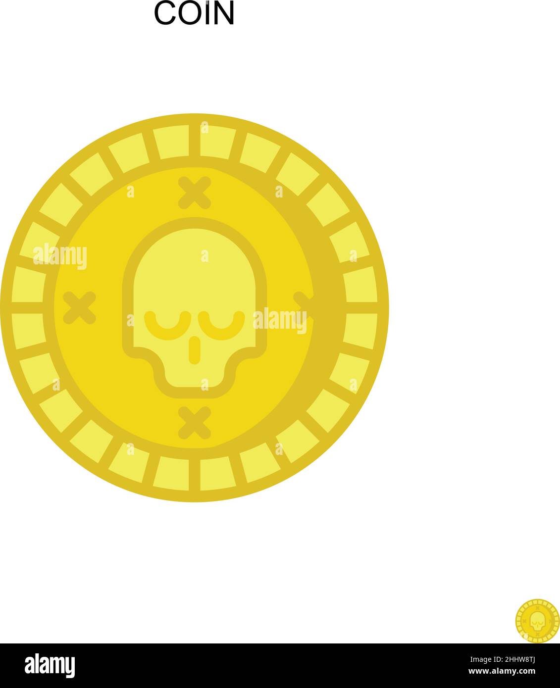 Münze einfaches Vektor-Symbol.perfekte Farbe modernes Piktogramm auf bearbeitbaren Strich. Münzsymbole für Ihr Geschäftsprojekt Stock Vektor