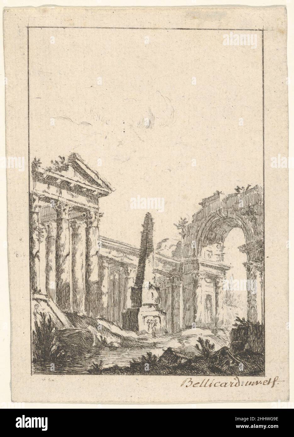 Architectural Capricci 1745–80 Jérôme Charles Bellicard Französisch. Architektonisches Capricci 415341 Stockfoto