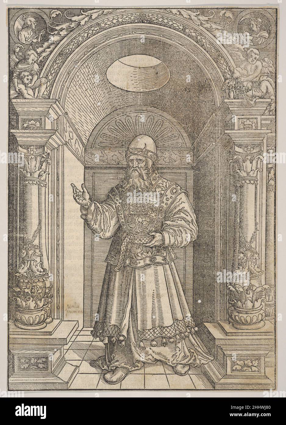Aaron, von De Biblie uth der uthlegginge Doctoris Martini Luthers Erhard Altdorfer Deutsch. Aaron, von De Biblie uth der uthlegginge Doctoris Martini Luthers 429663 Stockfoto