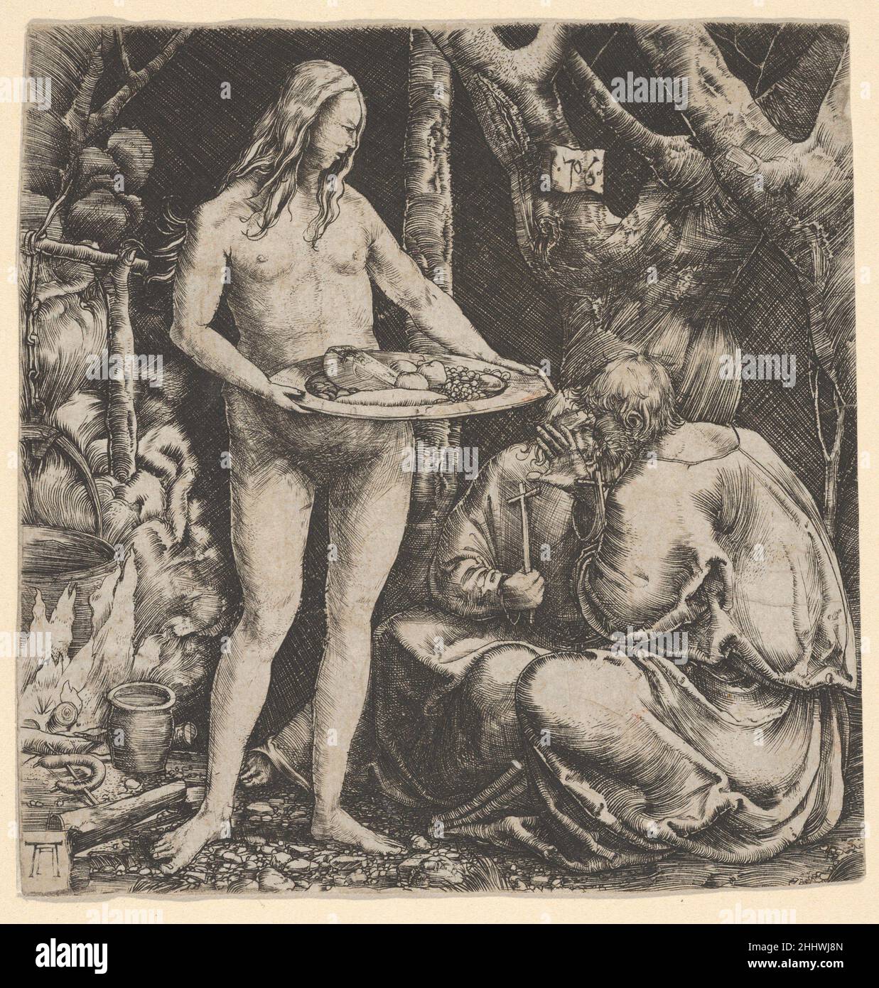 Versuchung zweier Eremiten 1506 Albrecht Altdorfer Deutsch. Temptation of Two Hermits 429713 Stockfoto