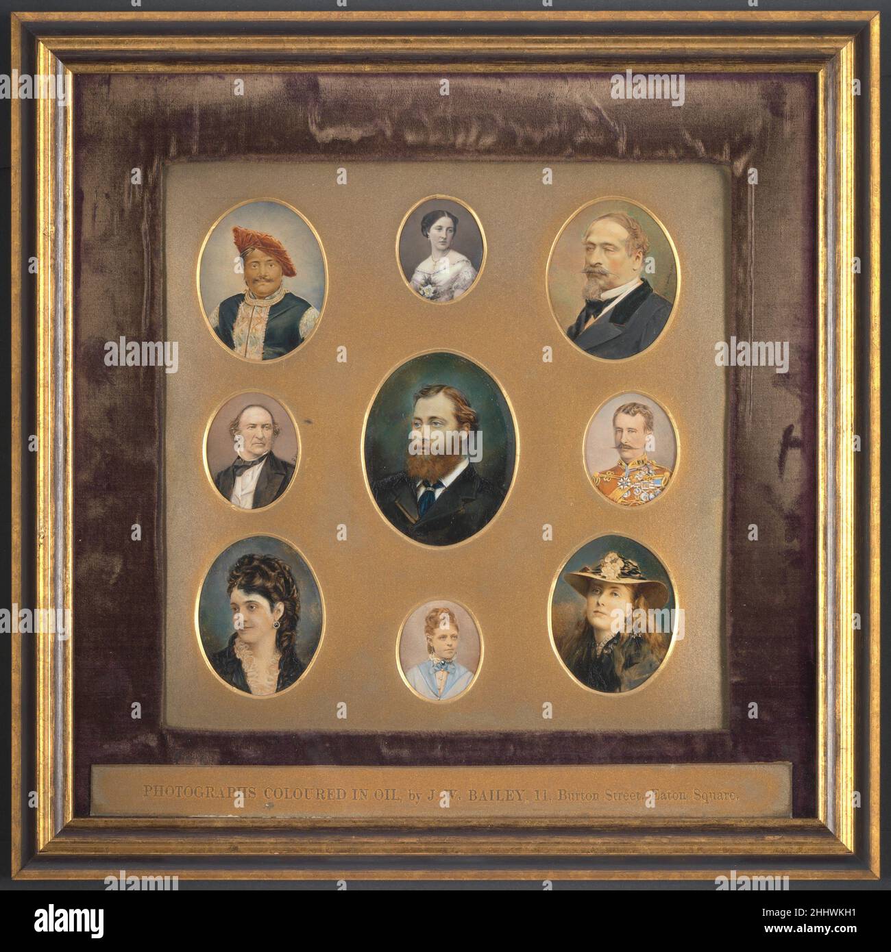 [Neun Porträts in Original Passe-Partout] 1880s James William Bailey Britisch. [Neun Porträts im Original Passe-Partout] 294320 Stockfoto