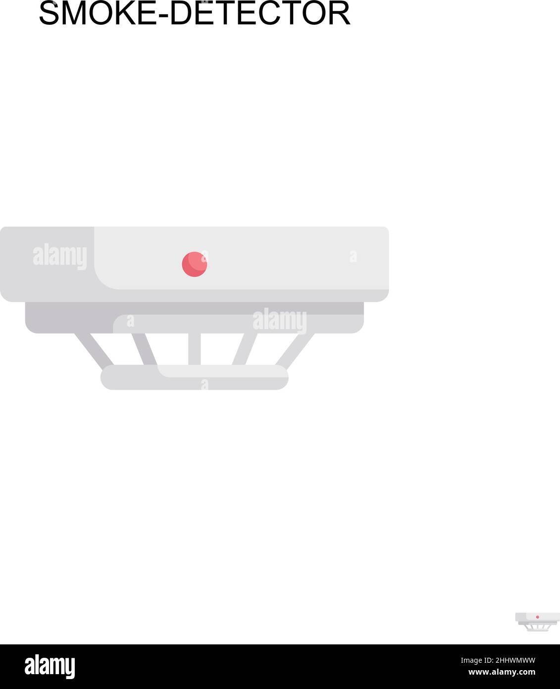 Einfaches Vektorsymbol für Rauchmelder. Illustration Symbol Design-Vorlage für Web mobile UI-Element. Stock Vektor