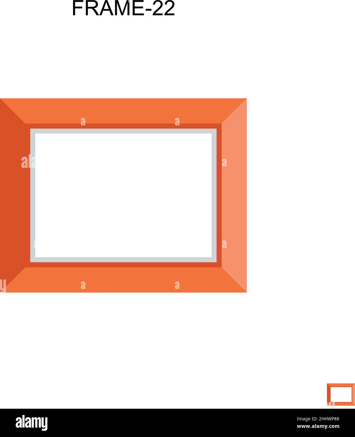 Frame-22 einfaches Vektorsymbol. Illustration Symbol Design-Vorlage für Web mobile UI-Element. Stock Vektor