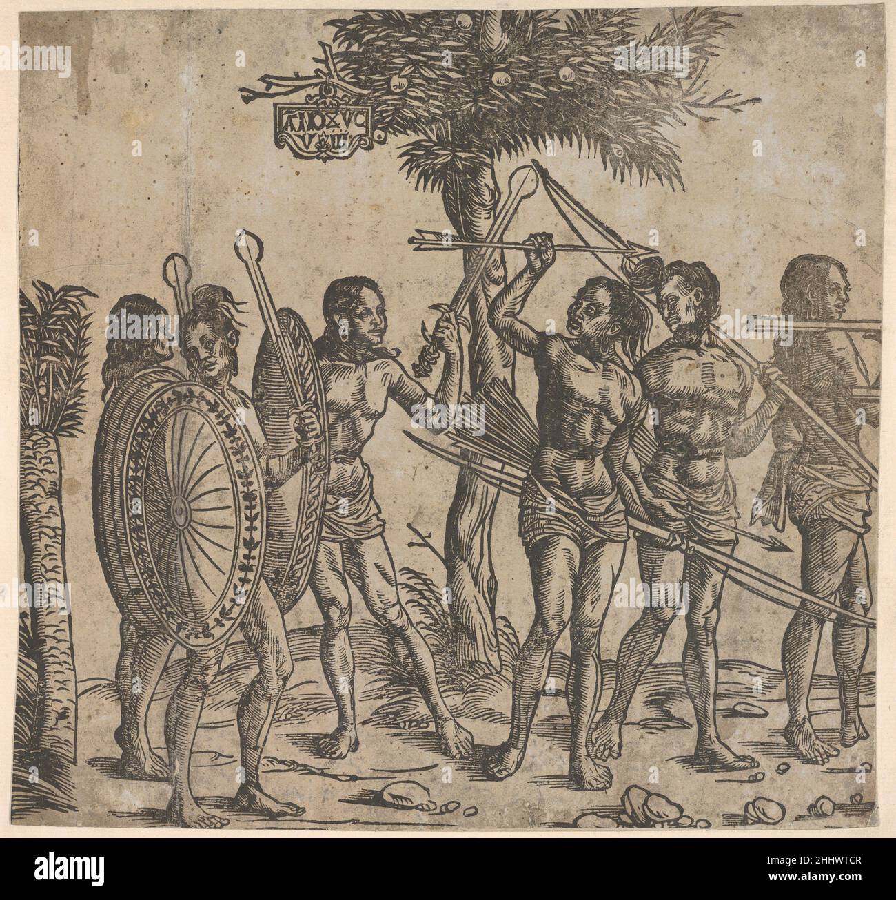 Kopie des Königs von Colchin, aus 'Set of Exotic Races' nach Hans Burgkmair German. Kopie des Königs von Colchin, aus 'Set of Exotic Races' 431411 Stockfoto