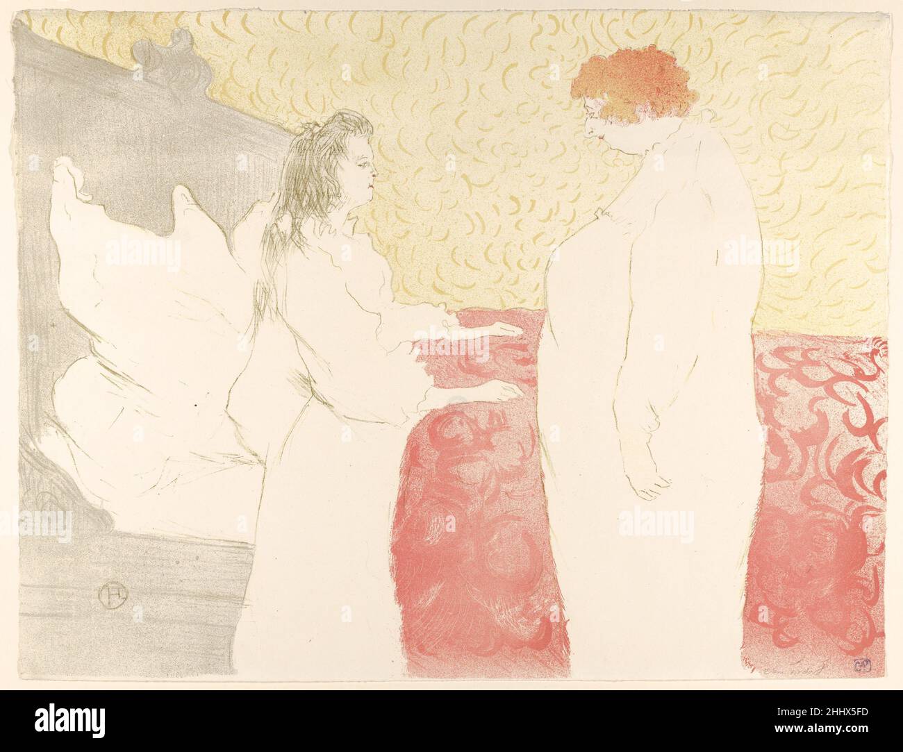 Aufstehen, aus der Serie Elles 1896 Henri de Toulouse-Lautrec Französisch. Aufstehen, aus der Serie Elles 334101 Stockfoto