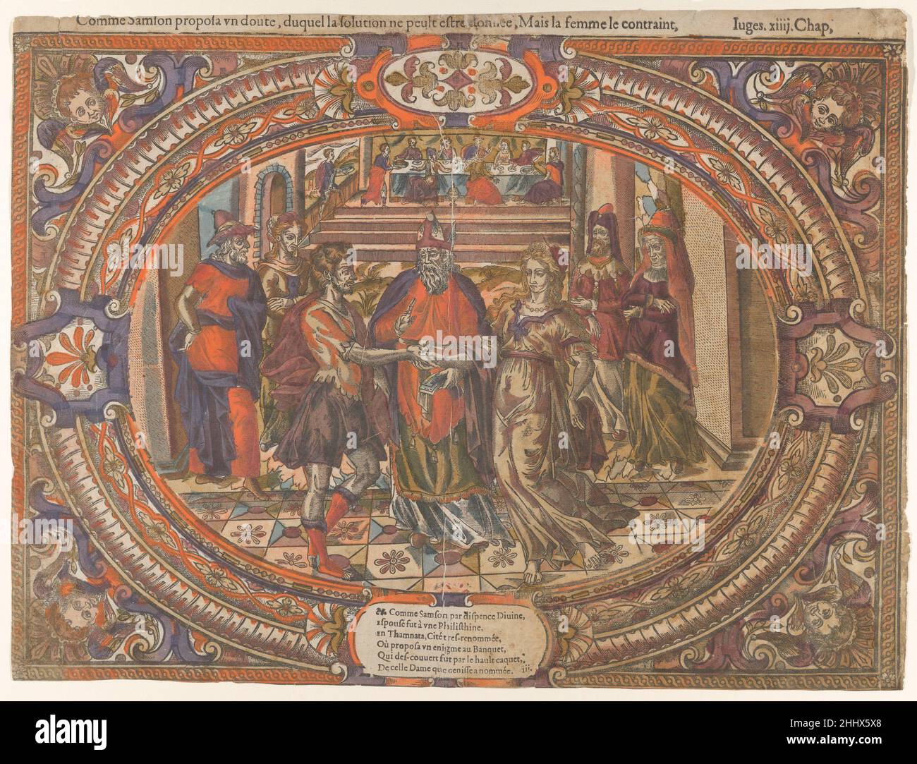 Heirat von Samson und dem Philister, aus der Geschichte von Samson ca. 1560–80 Anonym, Französisch, 16th Jahrhundert Französisch. Heirat von Samson und dem Philister, aus der Geschichte von Samson 393724 Stockfoto