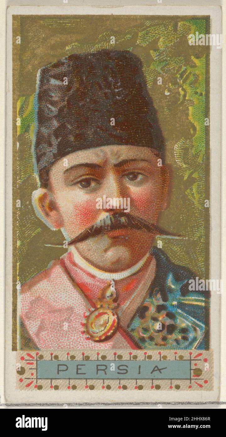Persien, aus der Serie Types of All Nations (N24) für Allen & Ginter Zigaretten 1889 Allen & Ginter American Trade Cards aus der Serie 'Types of All Nations' (N24), 1889 in einem Satz von 50 Karten ausgegeben, um die Marken Allen & Ginter zu bewerben. Persien, aus der Serie Types of All Nations (N24) für Allen & Ginter Cigarettes 409793 Stockfoto