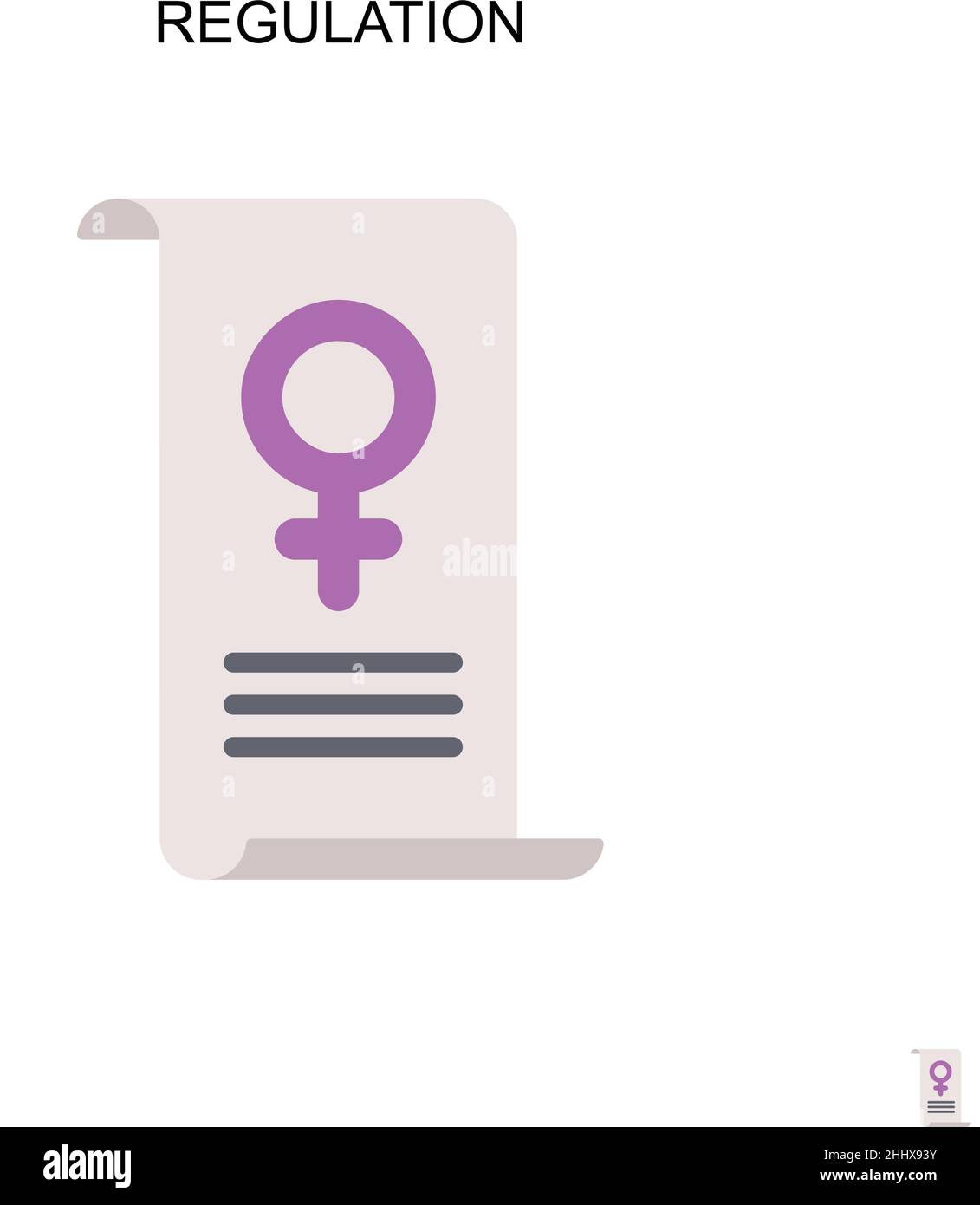 Einfaches Vektorsymbol „Regulierung“. Illustration Symbol Design-Vorlage für Web mobile UI-Element. Stock Vektor