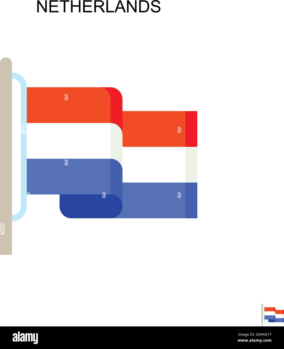 Niederlande einfaches Vektorsymbol. Illustration Symbol Design-Vorlage für Web mobile UI-Element. Stock Vektor