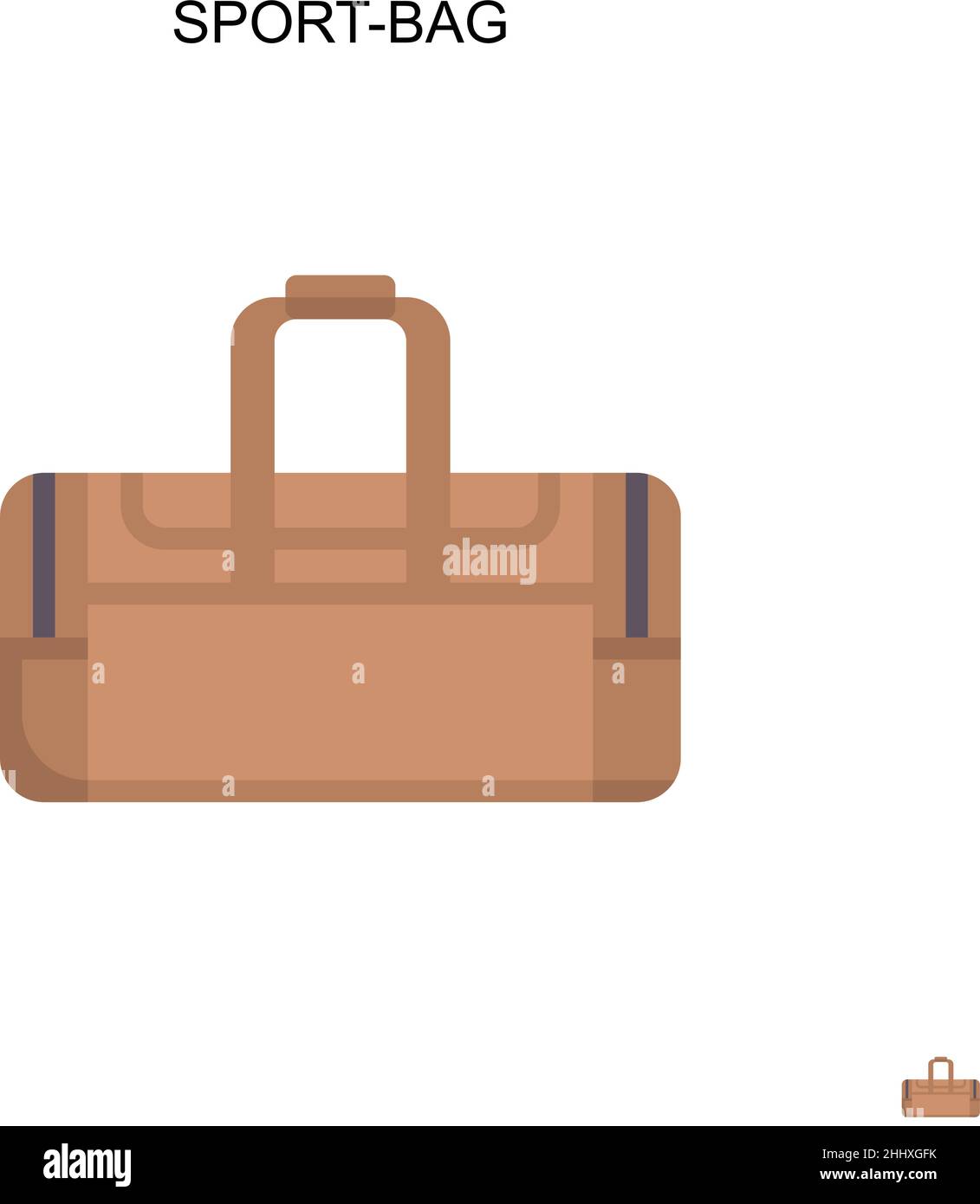 Einfaches Vektorsymbol für Sporttaschen. Illustration Symbol Design-Vorlage für Web mobile UI-Element. Stock Vektor